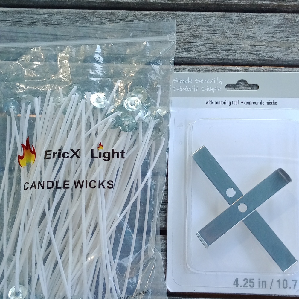Candle Wicks and centering tool